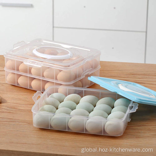 Refrigerator Storage Bins 3-Layer Snap and Stack Egg Holder, Kitchenware Supplier